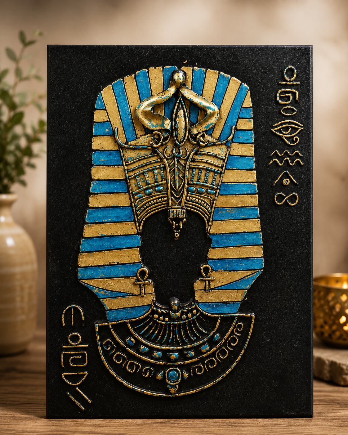 Pharaoh's Legacy – Handcrafted Egyptian Wall Art