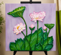 Lotus Serenity – Handcrafted 3D Floral Wall Art