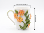 Garden Reverie – Handcrafted Floral Ceramic Mug Set