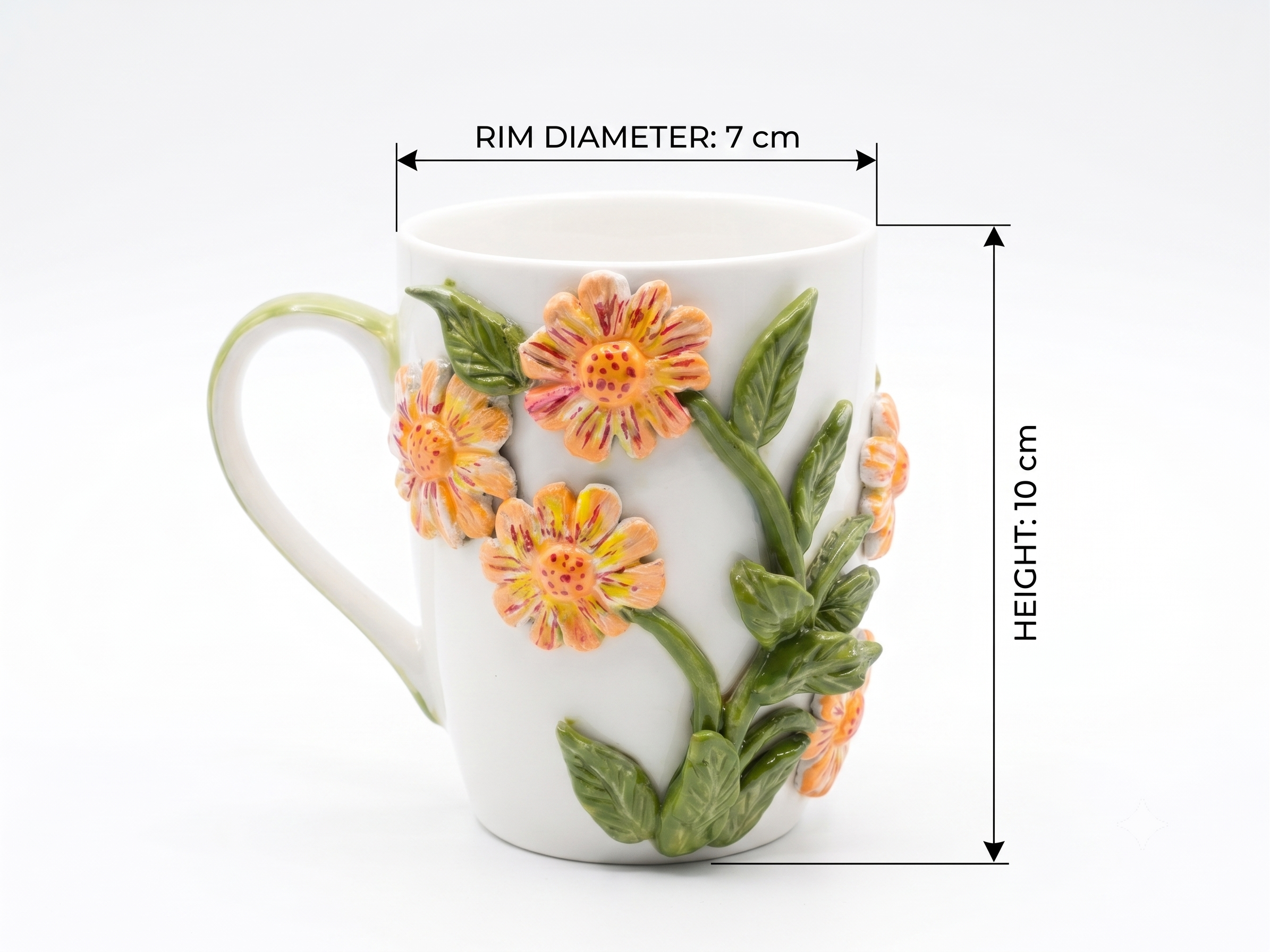 Garden Reverie – Handcrafted Floral Ceramic Mug Set