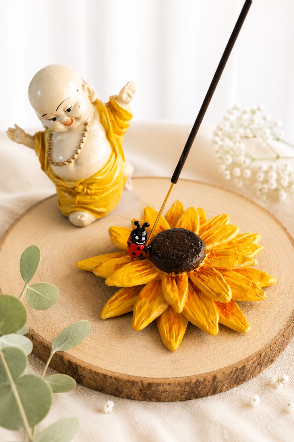 Sunlit Essence – Sunflower Incense Holder