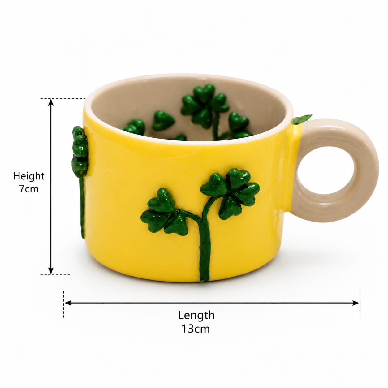 Lucky Clover – Handcrafted Ceramic Mug