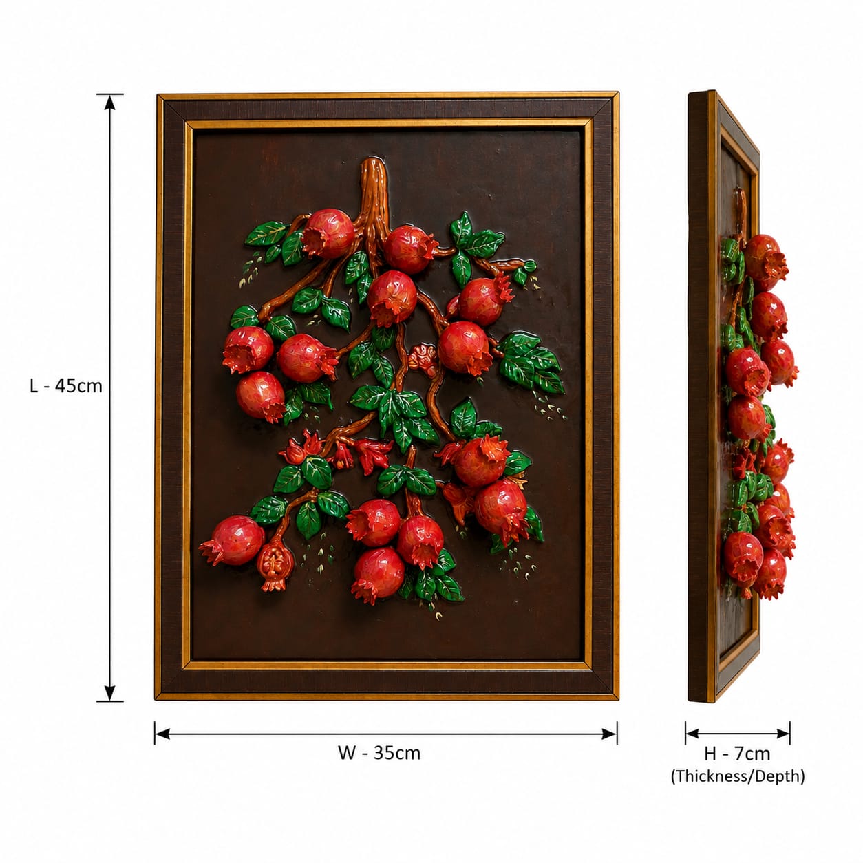 Ruby Harvest – Handcrafted Pomegranate Wall Art