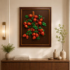 Ruby Harvest – Handcrafted Pomegranate Wall Art