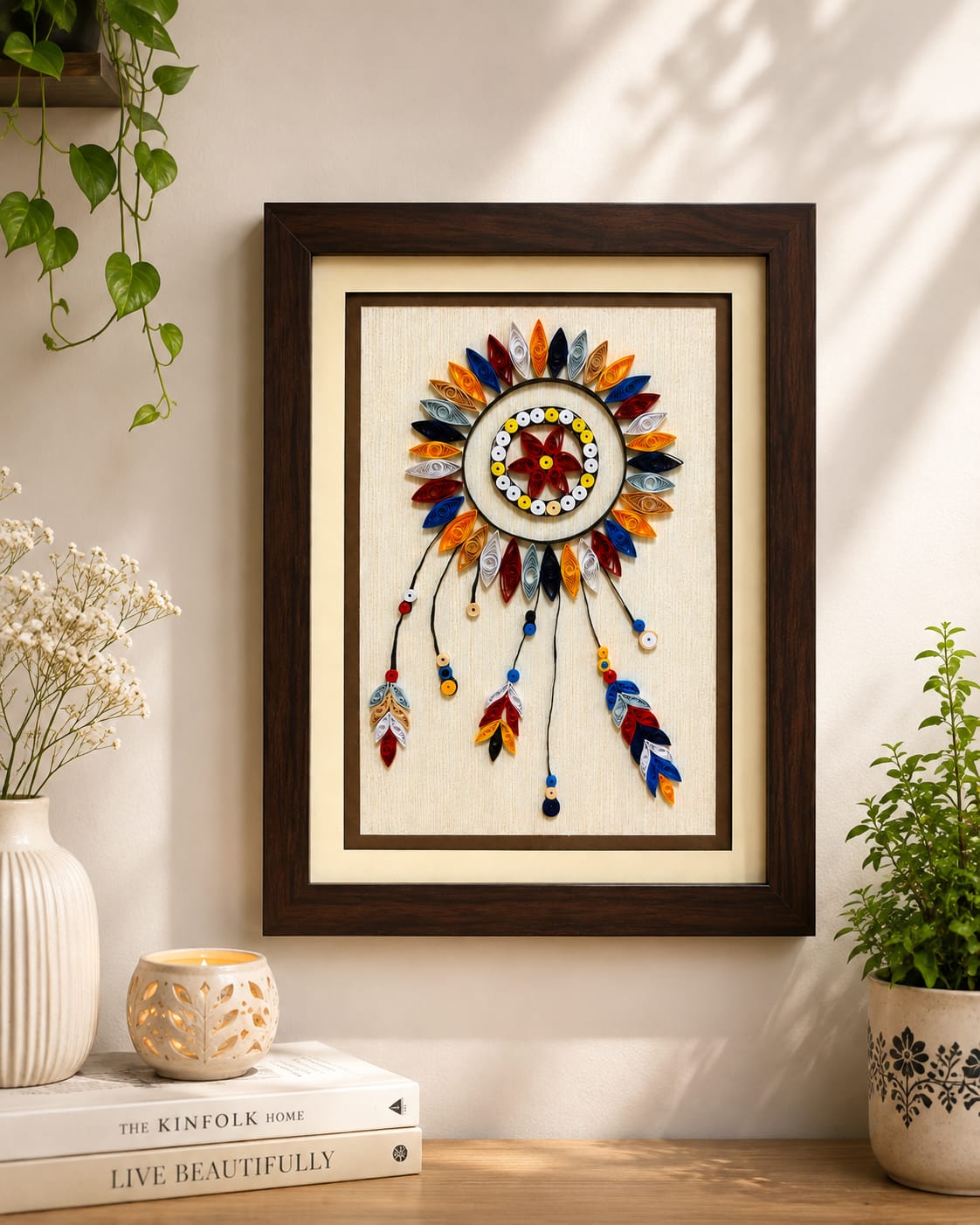 Whispers of Dreams – Handcrafted Dreamcatcher Wall Art