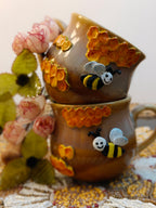Honeycomb Ceramic Mug Set 🐝🍯