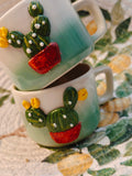 Handcrafted 3D cactus mugs