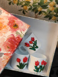 Handcrafted Tulip Bloom Mug Set