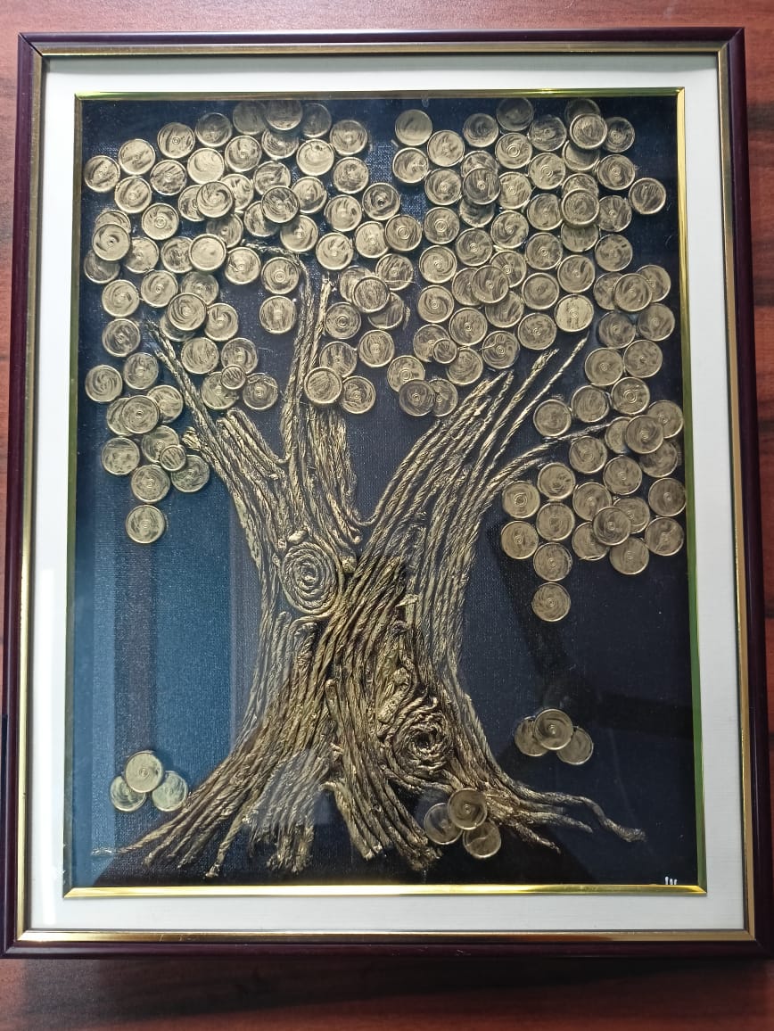 Golden Tree of Prosperity Wall Art