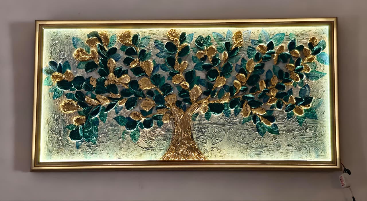 Eternal Prosperity Tree – Illuminated 3D Wall Art