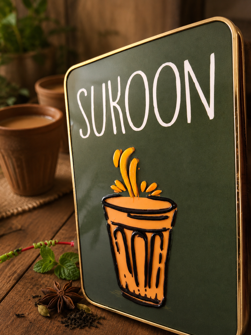 Chai & Sukoon -3D Wall Art