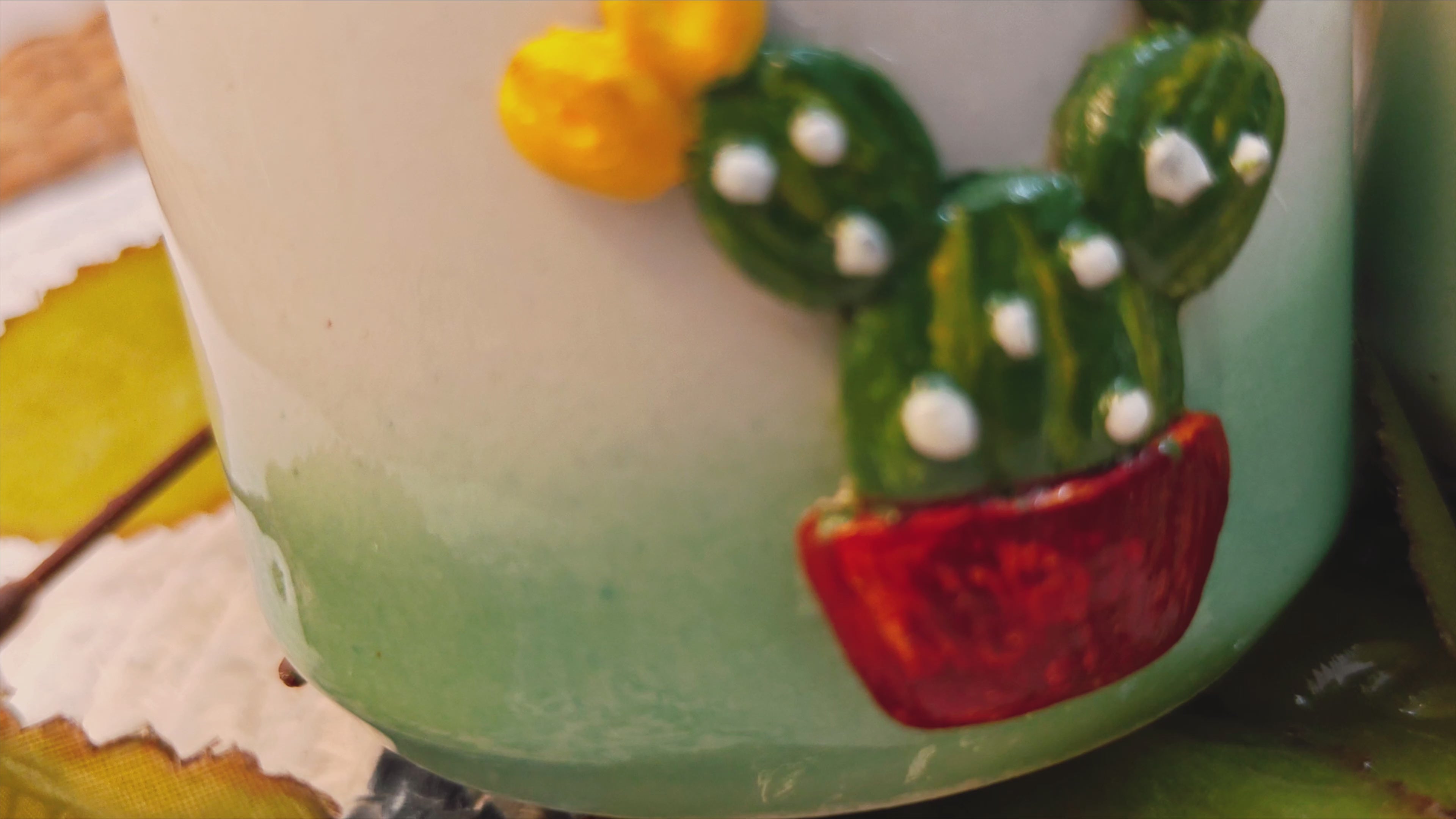 Handcrafted 3D cactus mugs