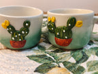 Desert Bloom – Cactus Ceramic Mug Set