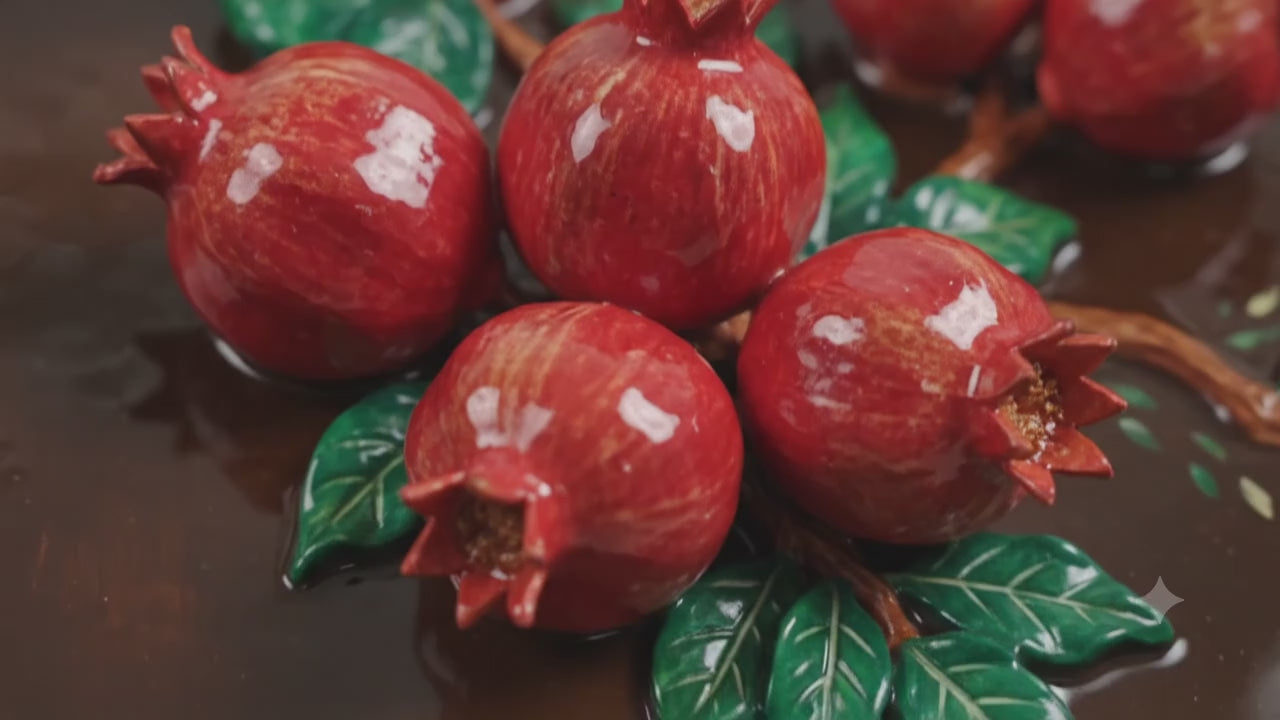 Ruby Harvest – Handcrafted Pomegranate Wall Art